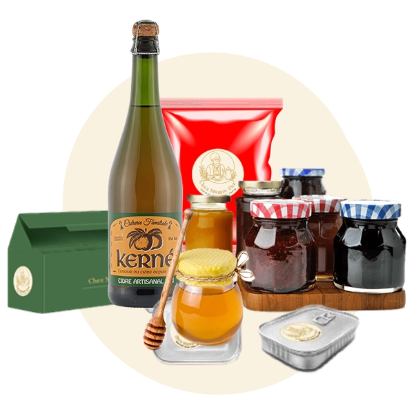 Sélection de produits artisanaux Chez Mamie Suz’ pour le brunch et l’épicerie